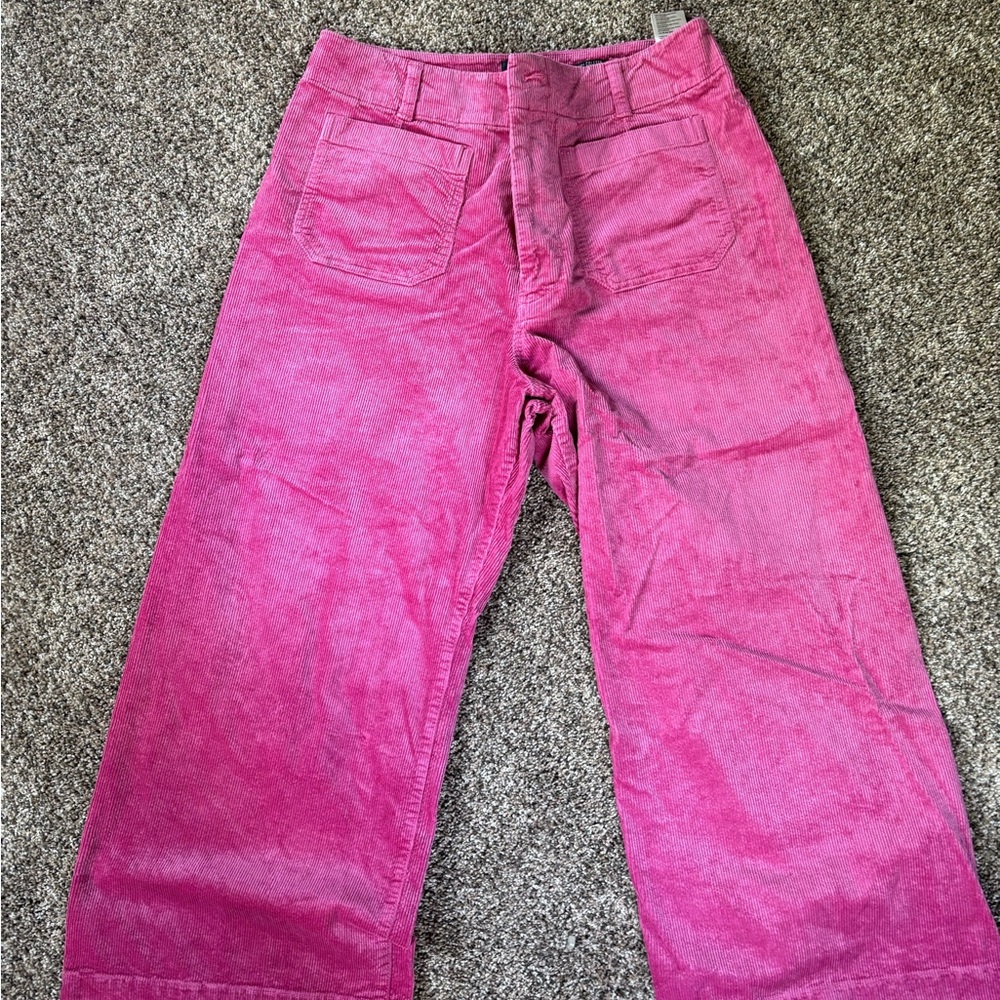 Anthropologie Maeve Pink Corduroy Pants